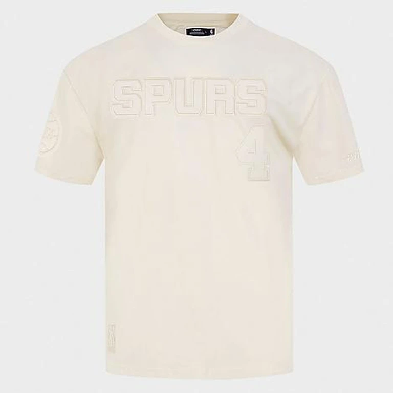 Pro Standard Men's De'Aaron Fox San Antonio Spurs NBA Neutral T-Shirt in Eggshell Size: Small