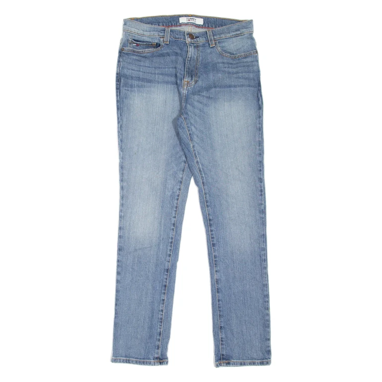 TOMMY JEANS Mens Jeans Blue Slim Straight Stone Wash W30 L30