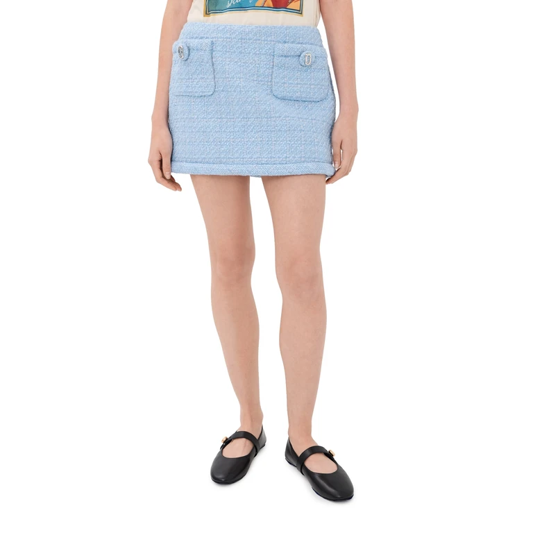 Marc Jacobs Tweed Skirt Blue Mist XS