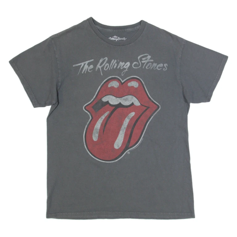 THE ROLLING STONES Womens Band T-Shirt Grey M