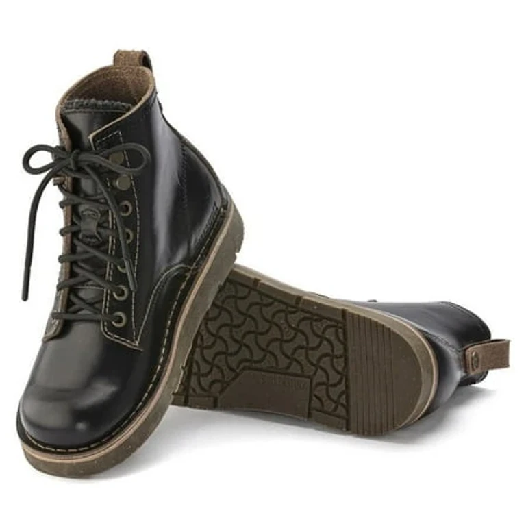 Unisex Birmingham Lace Mid Natural Leather Black