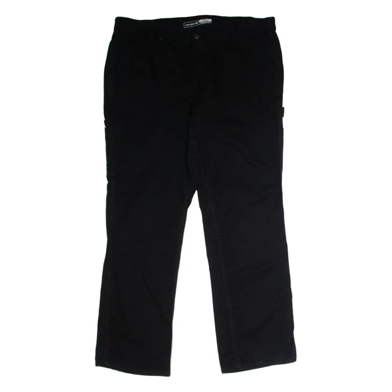 CARHARTT Workwear Carpenter Womens Canvas Trousers Black Loose Straight W40 L32
