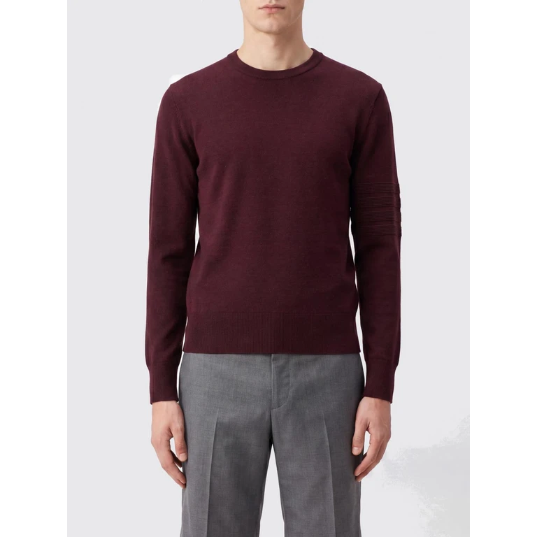 Long-Sleeved Virgin Wool and Linen Blend Crewneck Jumper (MKA586AY1055615)