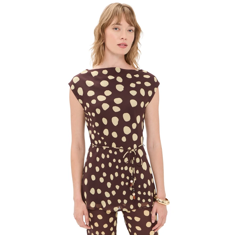 Seven Wonders Reyna High Neck Sleeveless Top Salma Spot XS