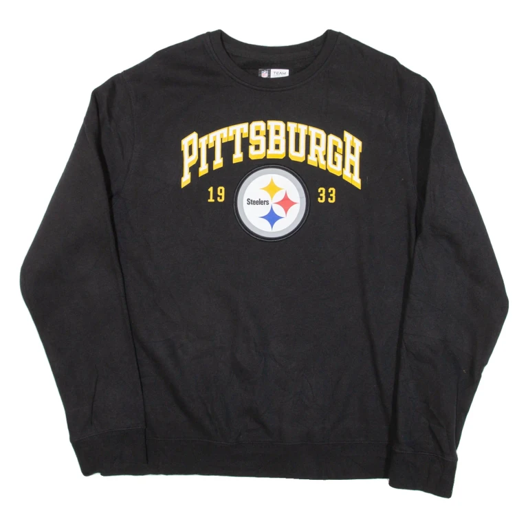 NFL Pittsburgh Mens Sweatshirt Black USA L