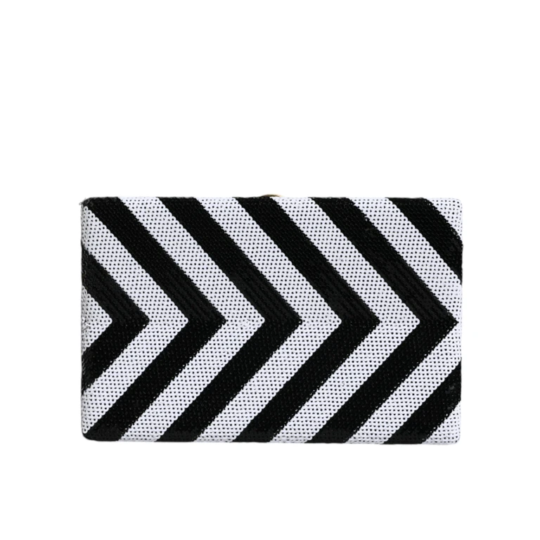 Dolce & Gabbana Black White Gold Frame Clutch Evening Party Purse Bag Black/white - Women