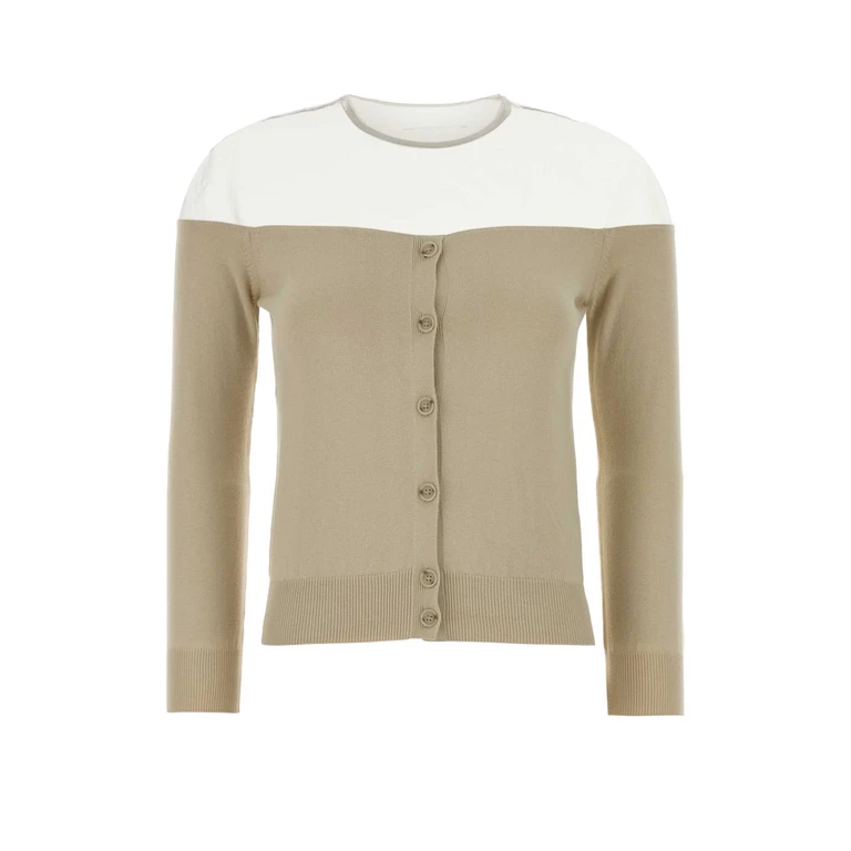 MM6 Maison Margiela Sand Cotton Blend Sweater Beige Exterior: Nylon Maglieria - Women