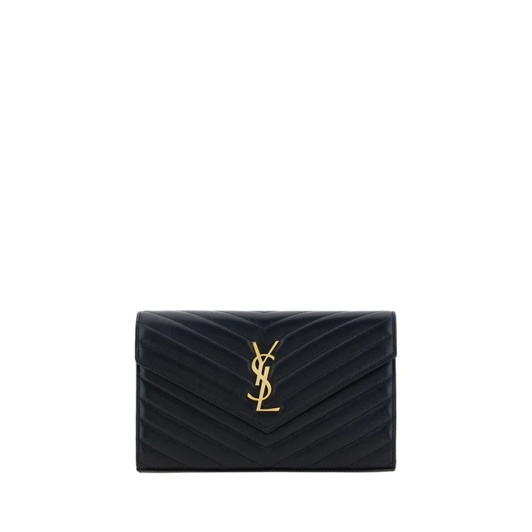 Saint Laurent Black Calf Leather Bos Taurus Shoulder Bag - Women