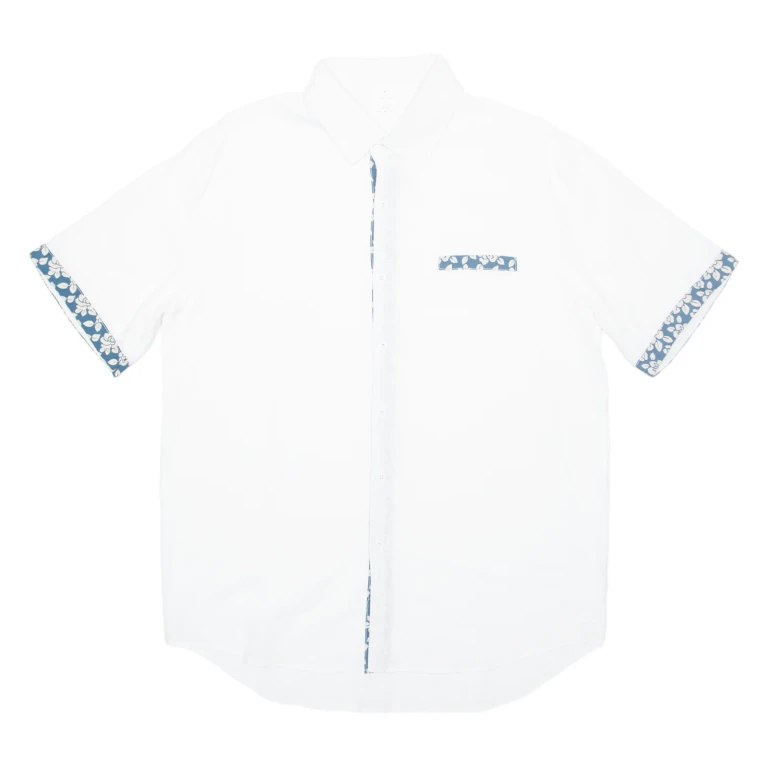 Mens Plain Shirt White M (VV3-231224-6130)