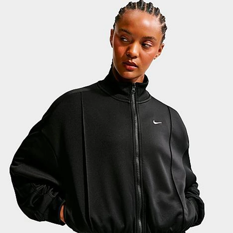 Nike Women's Sportswear Track Jacket in Black/Chalk Size: XS