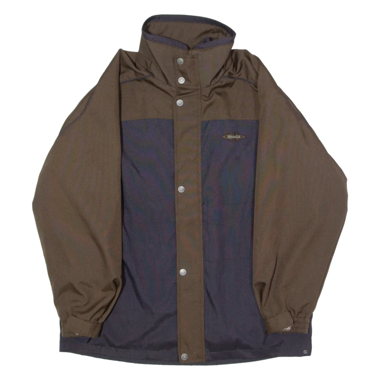 BRUNOTTI 2 in 1 Mens Coat Brown Canvas Colourblock L