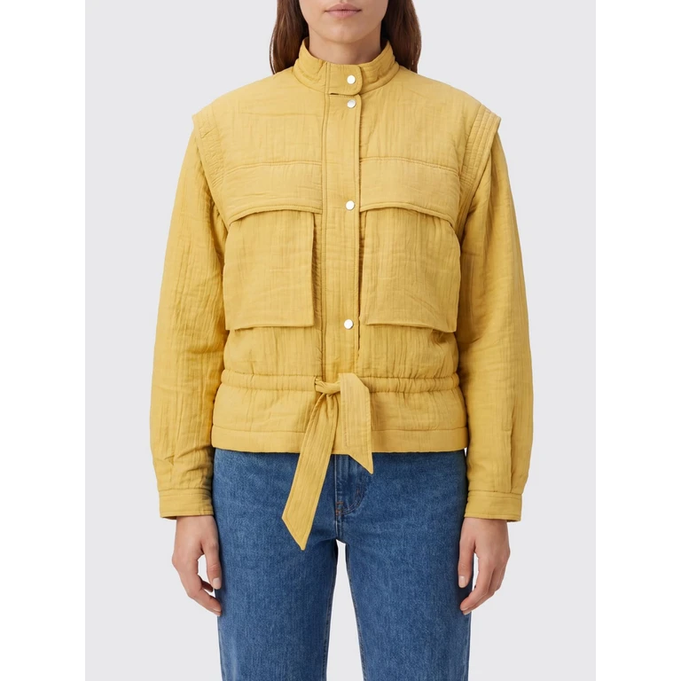 ISABEL MARANT ETOILE Blandina Cotton-Blend Bomber Jacket with High Neck and Drawstring (VE0642FBD1G02E11SN)