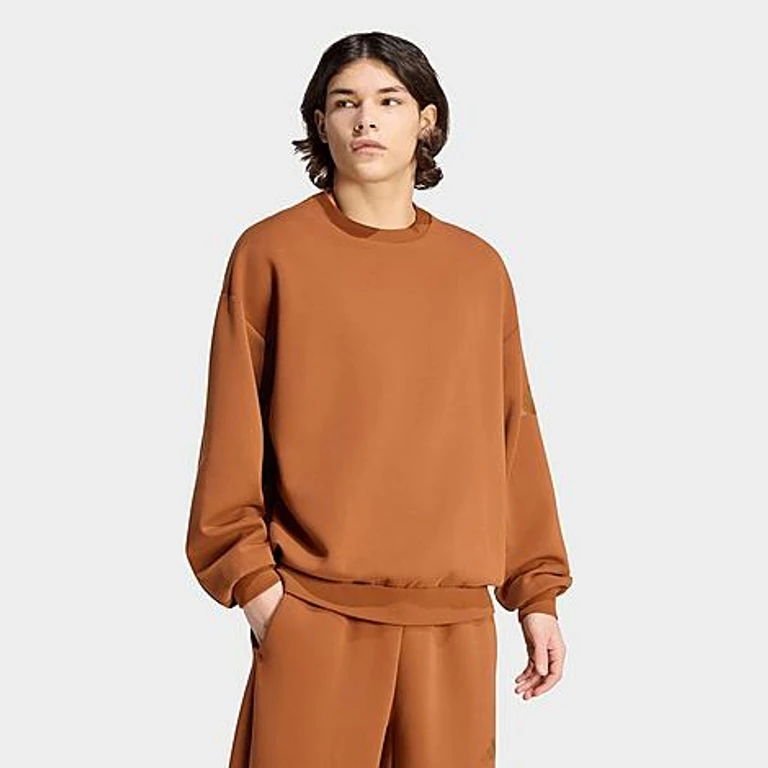 adidas Men's Soft Lux Sweatshirt in Dusky Bronze Size: XS