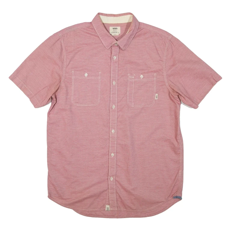 VANS Mens Shirt Red Striped M
