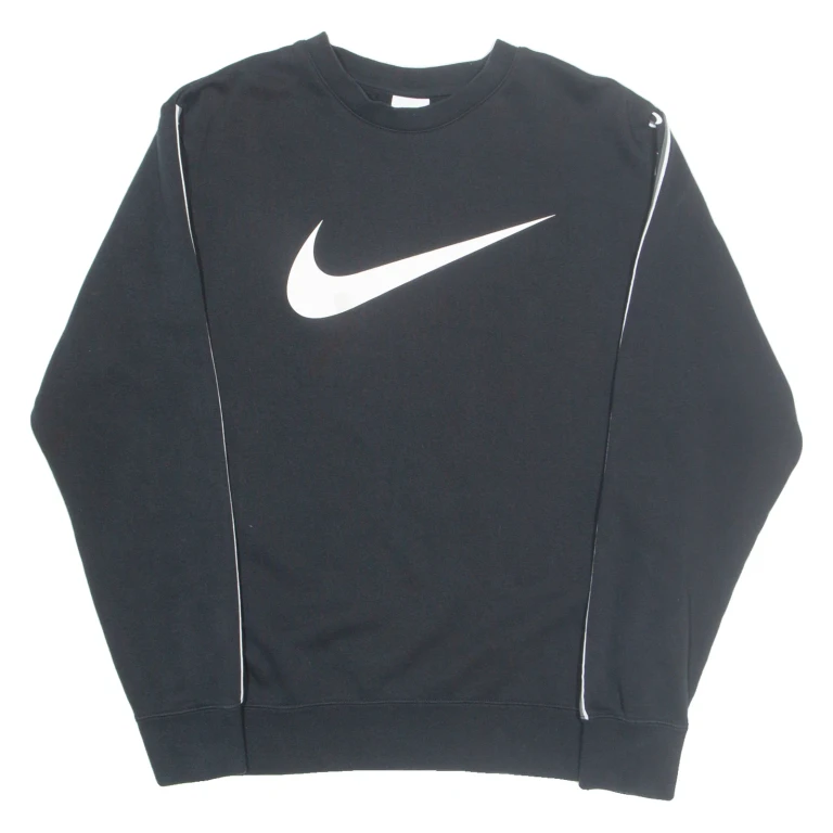 NIKE Mens Sweatshirt Black Crew Neck S