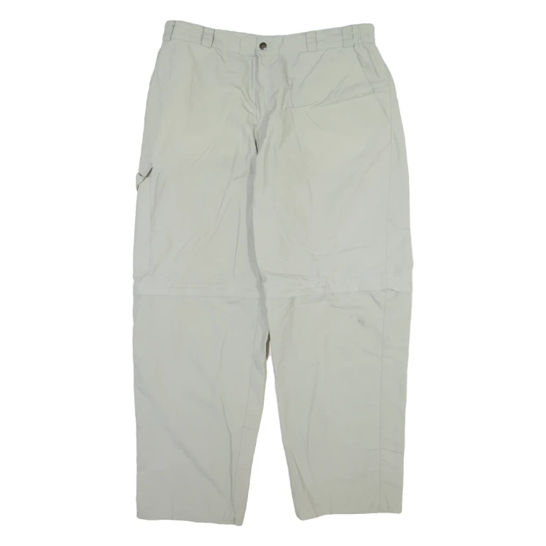 HIS Detachable Legs Mens Trousers Grey Relaxed Straight W33 L28