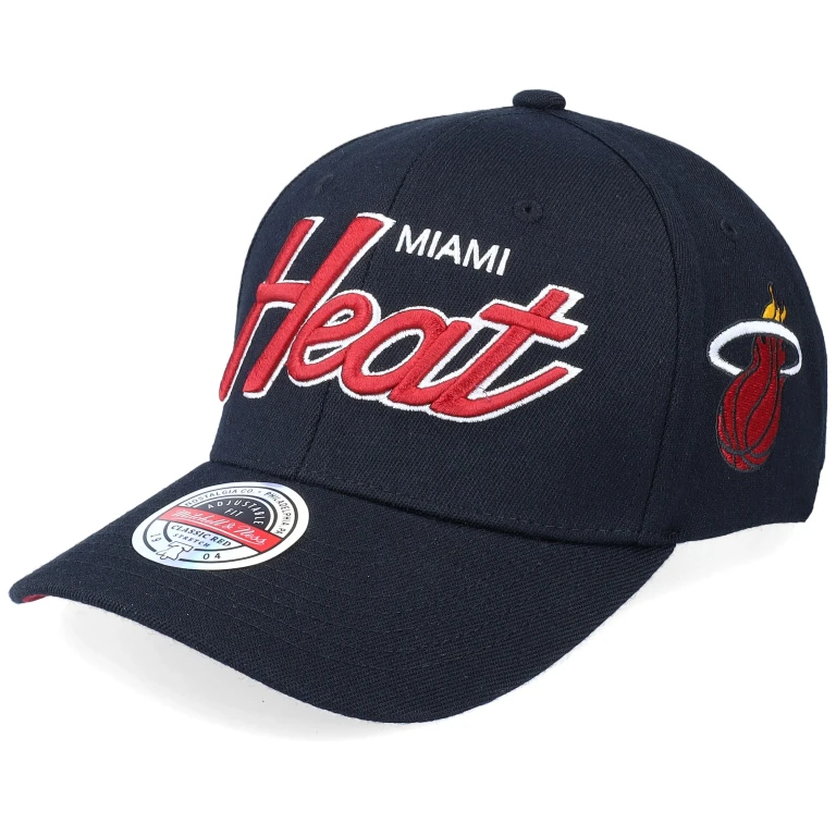 Men's NBA Team Script 2.0 Stretch Snapback Heat Snapback Caps