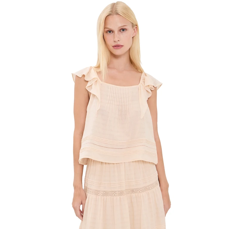PAIGE Oaks Top Light Peach Light Peach L