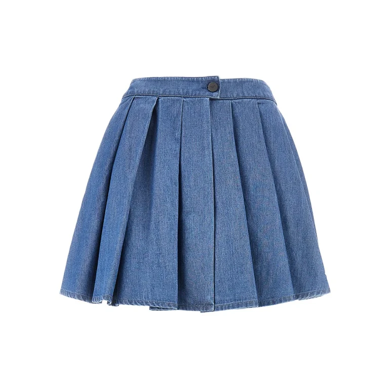 Emporio Armani Falda-pantalón satén estampado cuadros Mujer