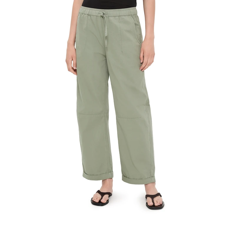 LE JEAN Mara Sateen Drawstring Pants Soft Sage 32