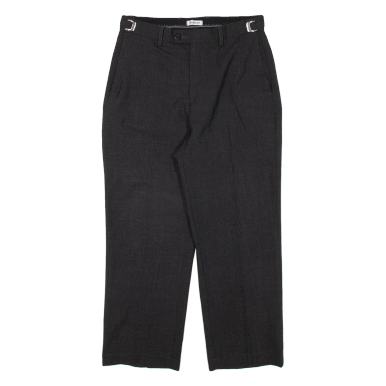 DAMART Womens Trousers Grey Regular Straight Wool W30 L25