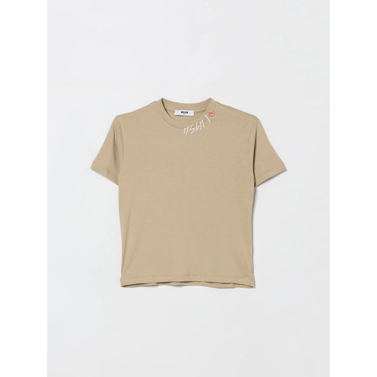 MSGM KIDS T-Shirt Kids color Beige (S6MSJBTH240015)