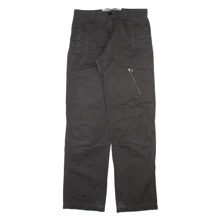 COTTONFIELD Mens Trousers Grey Loose Straight W30 L33