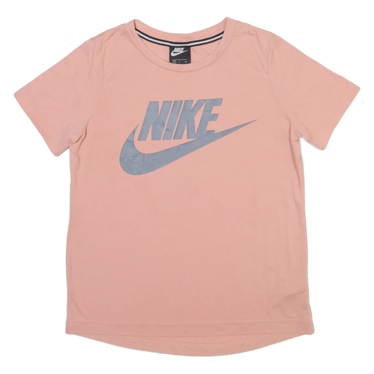 NIKE Mens T-Shirt Pink Crew Neck S