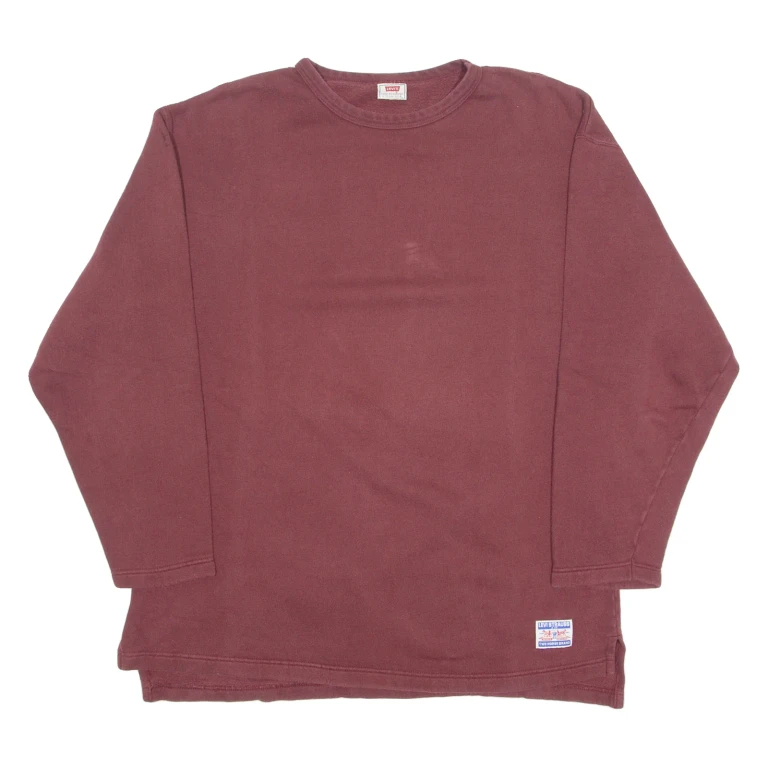 LEVI'S Mens Sweatshirt Maroon Crew Neck M