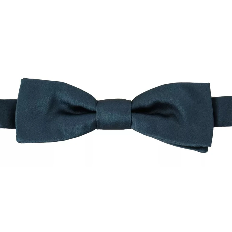Dolce & Gabbana Blue Silk Adjustable Neck Bow Tie Mens - Men