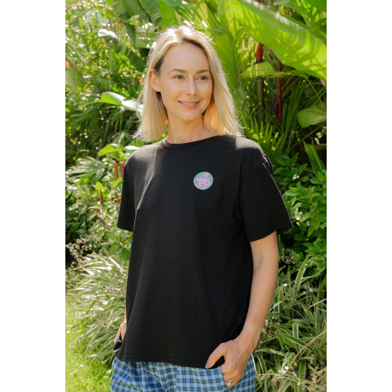 Adult Bamboo Black T-shirt - There is no planet B