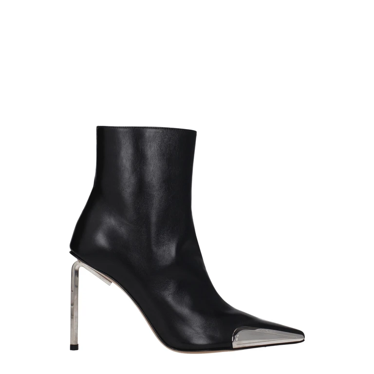 Off-White Black Leather Ankle Boots - Women