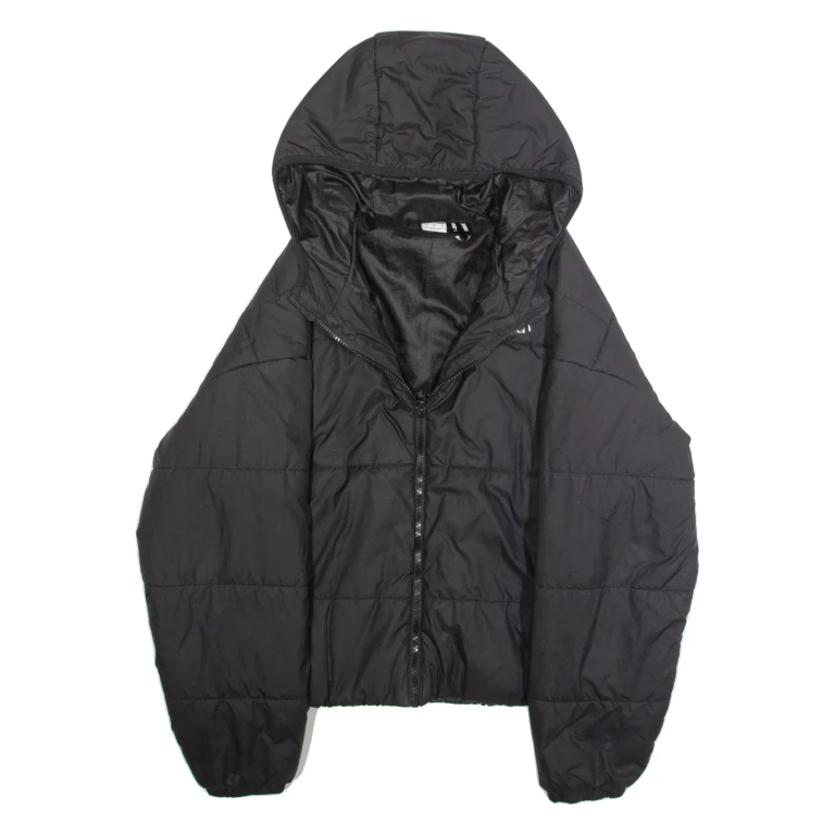 PUMA Womens Puffer Jacket Black Hooded M