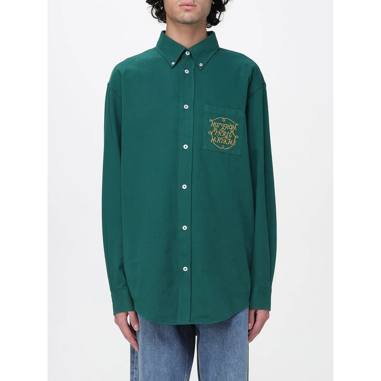 DRÔLE DE MONSIEUR Shirt Men color Green (HSH237CO217DGN)