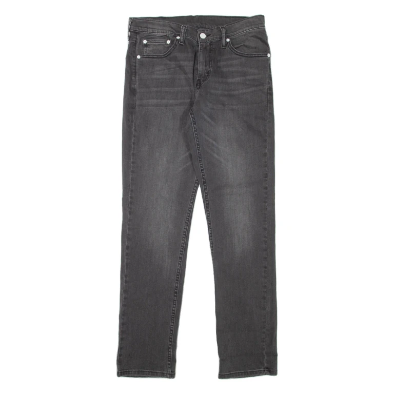 LEVI'S 511 Jeans Mens Grey Slim Straight Stone Wash W30 L32 (XX2-041224-6323)