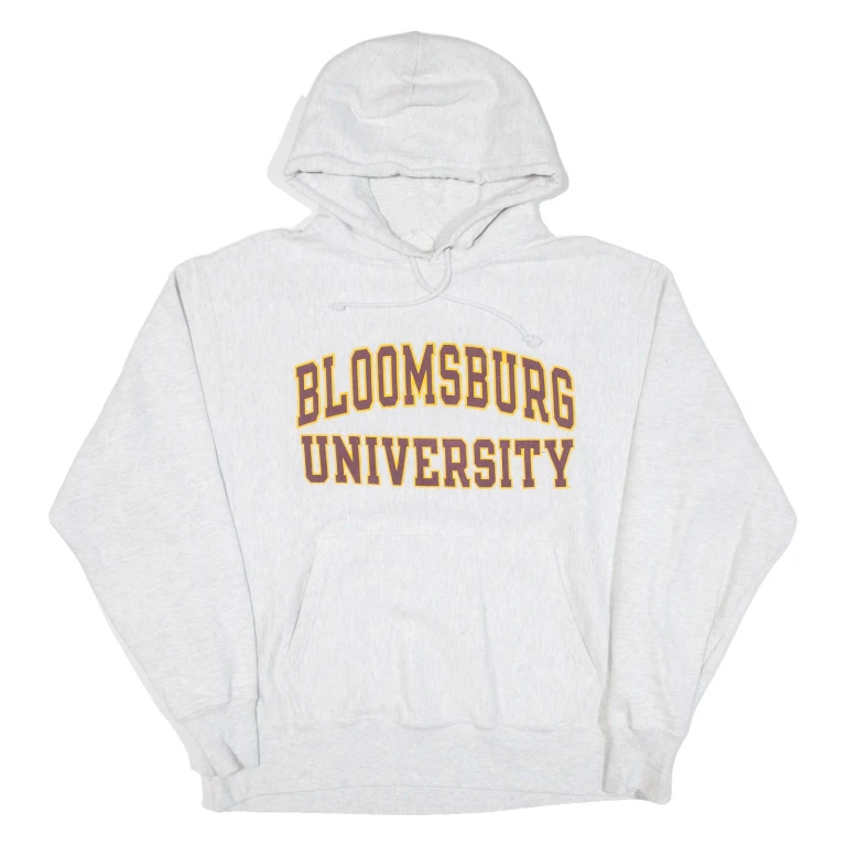 CHAMPION REVERSE WEAVE Bloomsburg University Mens Grey Hoodie USA L