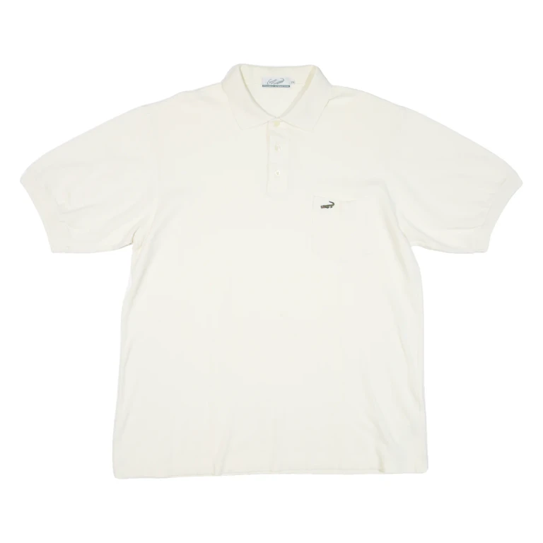 CROCODILE INTERNATIONAL Mens Polo Shirt Cream 2XL