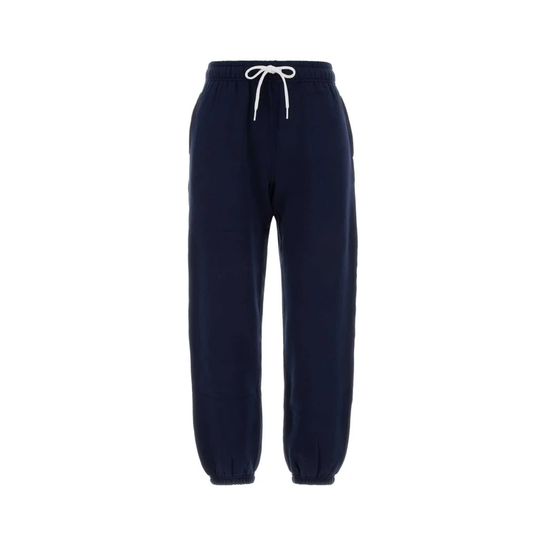 Polo Ralph Lauren Navy Blue Cotton Blend Joggers Cruise Exterior: Polyester Pantaloni - Women