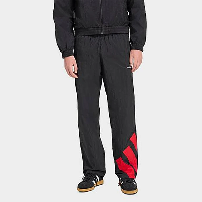 adidas Men's Originals Archive Blocked Track Pants in Black/Better Scarlet Size: XS