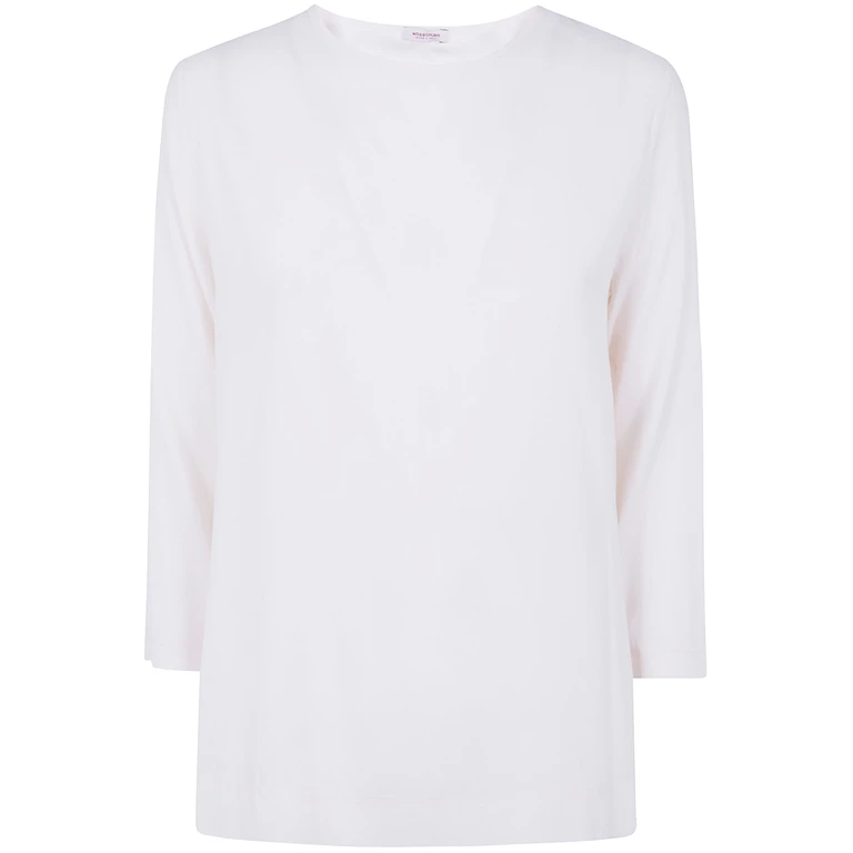 ROSSO PURO 3/4 Sleeve Silk Blouse