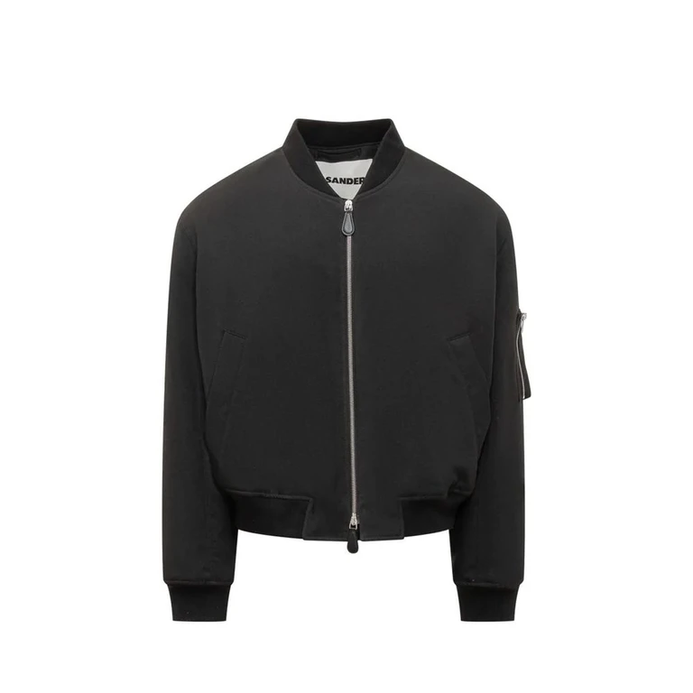 Jil Sander Black Polyester Bomber Clothing - Men