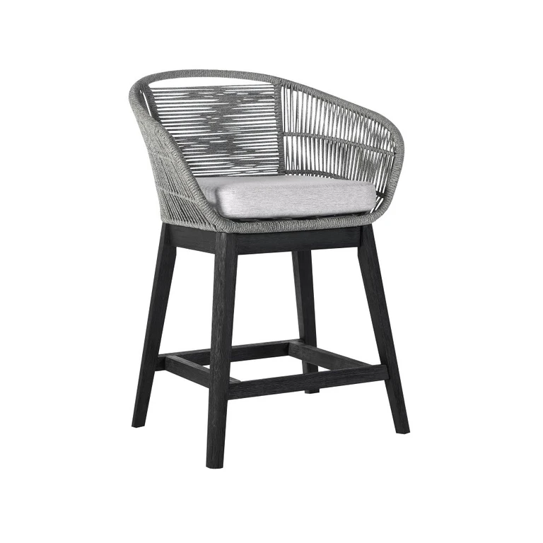 Tutti Frutti Black Counter Height Outdoor Stool