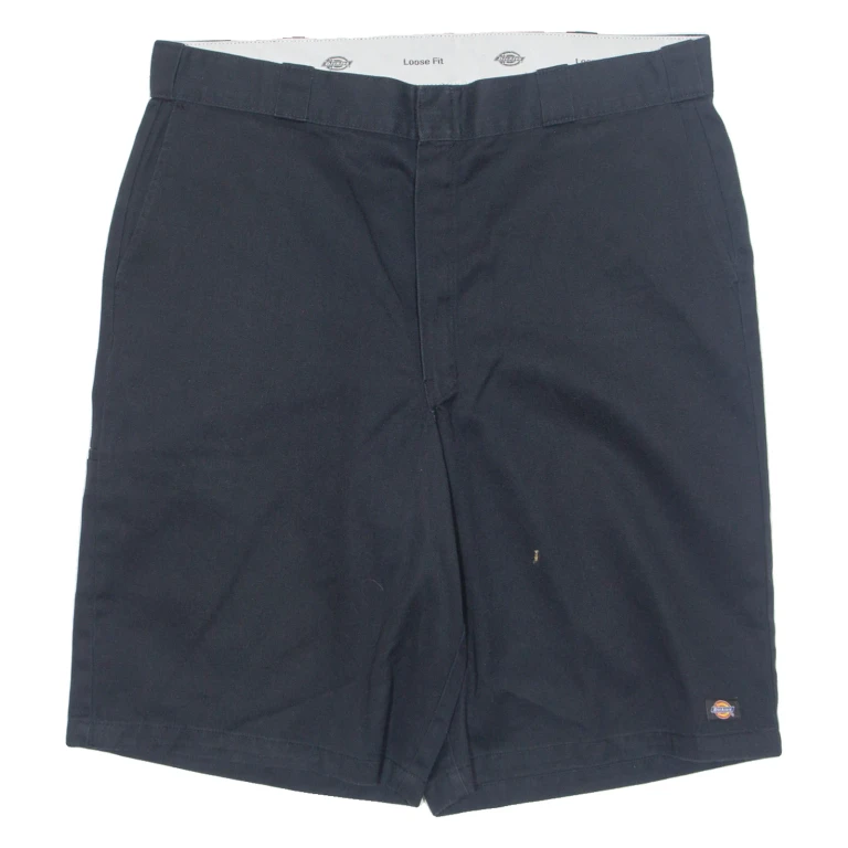 DICKIES Loose Fit Mens Workwear Shorts Blue XL W40