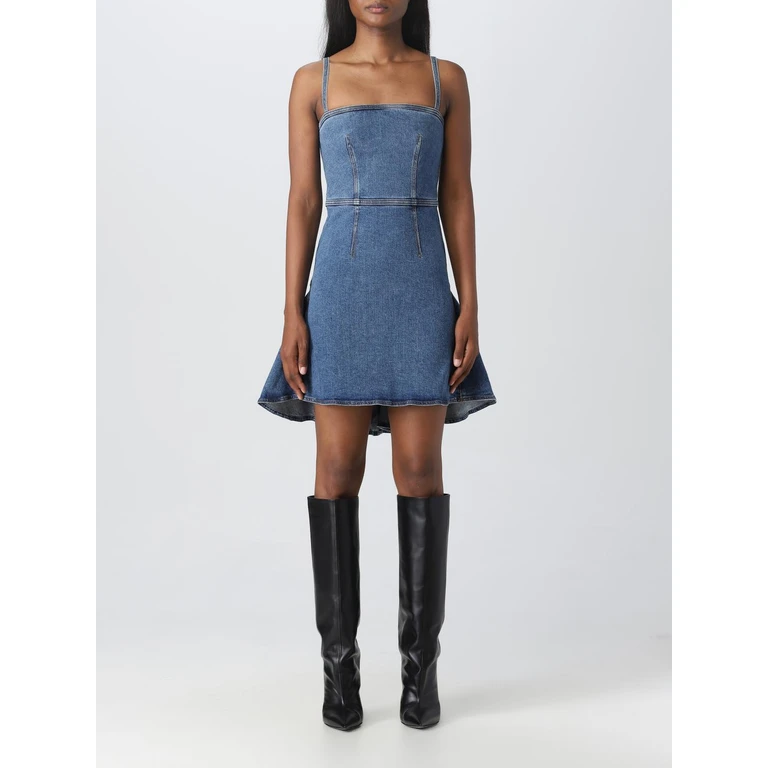 McQueen dress in denim (757459QMACH4164)
