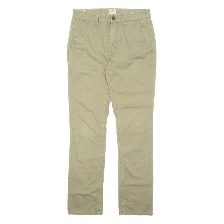 TIMBERLAND Chino Mens Trousers Green Regular Tapered W30 L31