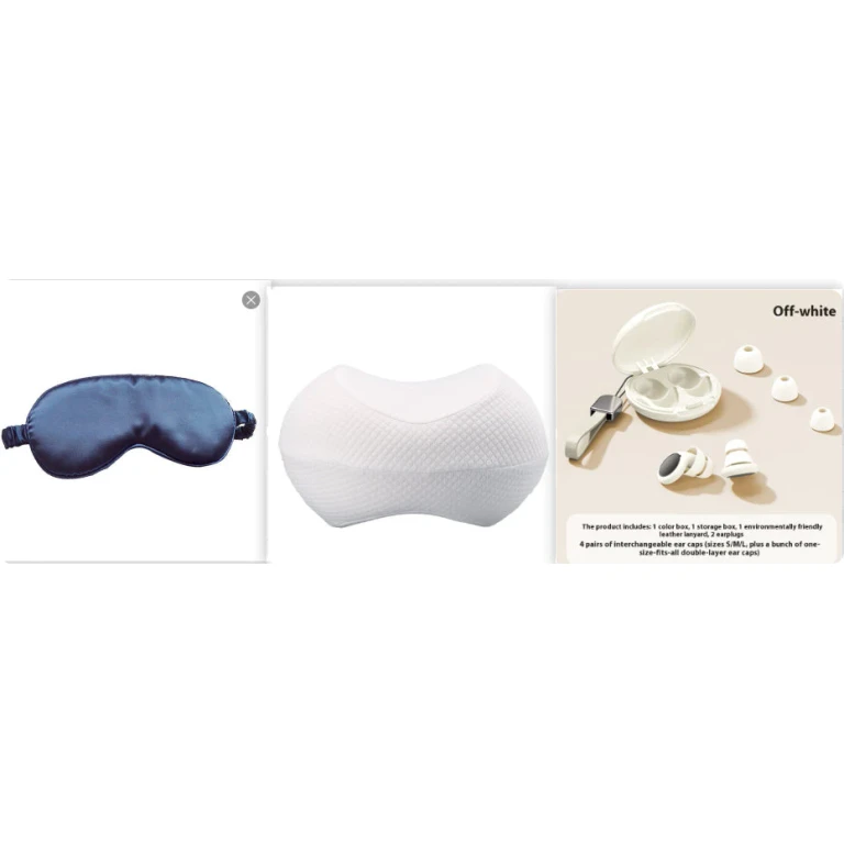 Silk Sleep Set - Eye Mask, Travel Pillow & Earplugs Bundle