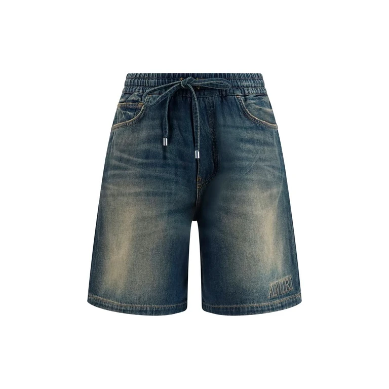 Blue Cotton Bermuda Shorts - Men