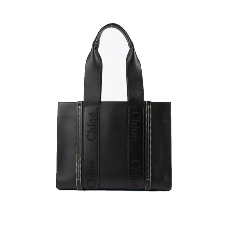 Chloé Black Leather Tote Bag - Women