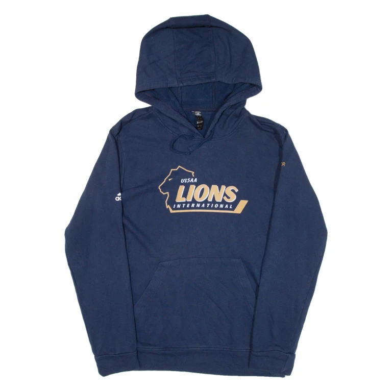 ADIDAS Lions Internationals Mens Blue Hoodie USA M