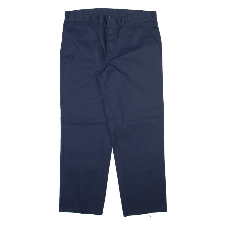 BIG BILL Mens Corduroy Trousers Blue Relaxed Straight W40 L31